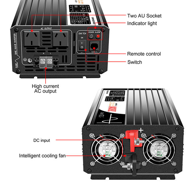 YUMO SGPC 2000W Pure Sine Wave Inverter With UPS Inverter 12V 220V